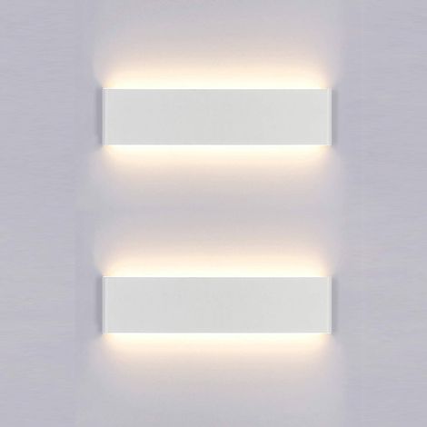2x LED-Wandleuchte für den Innenbereich, 24 cm, warmweiß, 10 W, modernes Design (1/4)