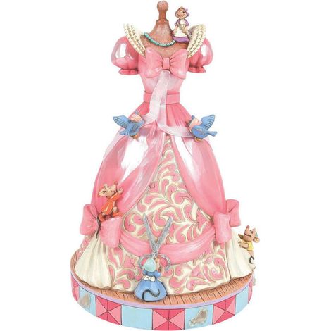 Disney Traditions Cenerentola Statuetta Musicale Vestito Rosa Jim Shore