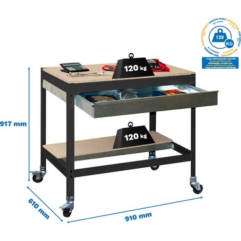 Simonrack Banchetto in metallo versatile antracite 91 cm