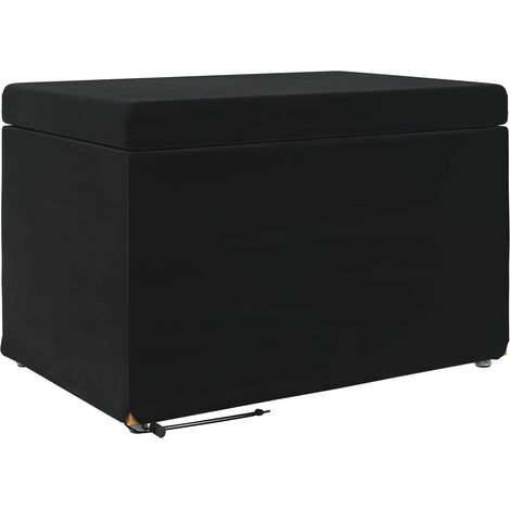 Tabouret Noir 61 x 41 x 40 cm Velours et Bois Composite (1/5)