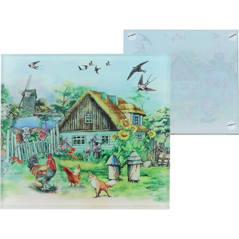 Carmani, posavasos de cristal - vida rural (1/2)