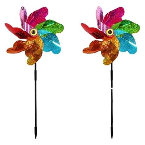 Girouette réfléchissante / Épouvantail - Lot de 2 Multicolore (1/5)