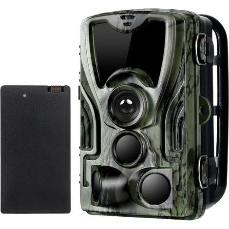 Caméra Faune Sauvage Caméra De Chasse Et Suivi Des Sentiers, Avec Batterie Au Lithium 5000Mah, 20mp HC801A-LI 1080P, Version Nocturne, Pièges Photos, Surveillance Sauvage Surveillance Fiable Précise (1/5)