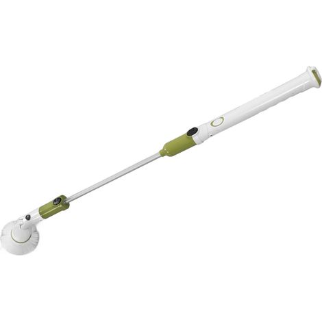 Elektrische Rotationsbürste, kabellos, mit langem Griff, elektrische Reinigungsbürste für Badezimmerböden, 100–240 V, EU-Stecker (grün) (1/5)