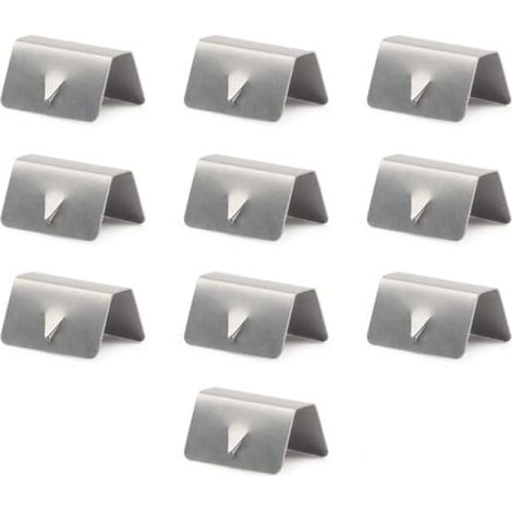 Sollbry Clips de Déflecteur de Vent, 10 Pièces Agrafes de Déflecteur de Vent, Canal de Déflecteur de Pluie de Vent de Voiture en Acier Inoxydable, Clips de Fixation pour Déflecteur d'air
