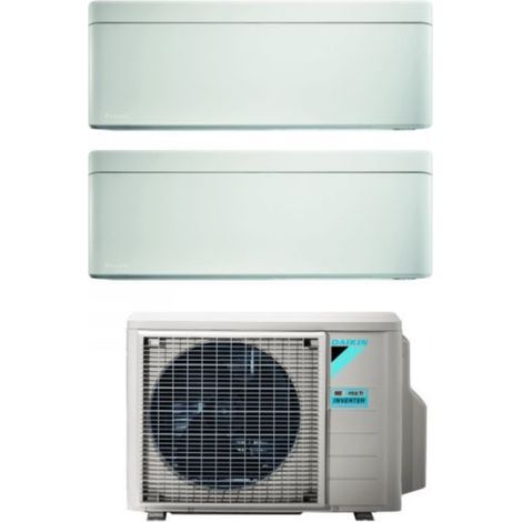 climatizzatore condizionatore daikin bluevolution dual split inverter serie stylish white 7+15 con 2mxm50a r-32 wi-fi integrato 7000+15000 colore bianco garanzia italiana (1/5)