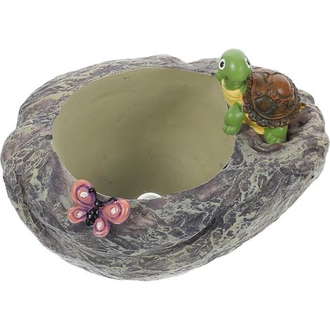 Pot de Fleurs Décoratif en Résine de Tortue Pot Élégant pour Plantes Succulentes 1 Pièce Petit Format pour Bureau Balcon et Décoration Intérieure (1/5)