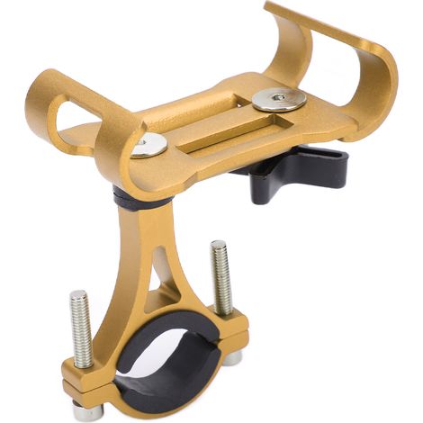 Drehbarer Fahrrad-Handyhalter, Lenkerhalterung, 360°-Drehung, kompatibel mit Smartphones von 3,5 bis 6,5 Zoll (gelb) (1/5)