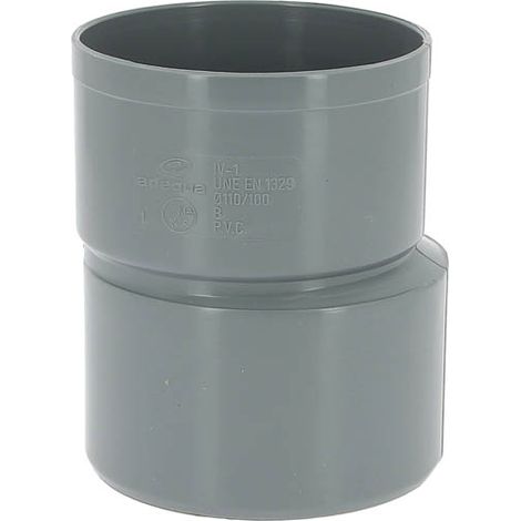 Adequa – Réduction excentrée mâle-femelle PVC Ø110-100 – Raccord d'évacuation – Pour chantiers humides – Installation facile
