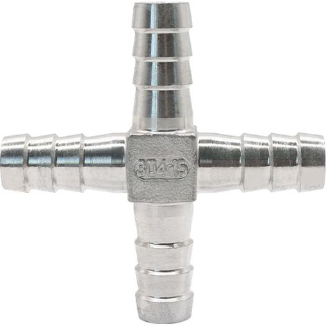 Raccord coudé en Y (croisé - 20 mm) pour tuyau d'arrosage, té en Y, 2, 3 ou 4 voies, répartiteur de tuyau en acier inoxydable 304 pour eau et gaz. (1/5)