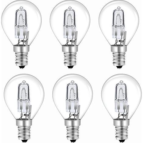 Lot de 6 Ampoule G45 E14 28W, Dimmable Blanc Chaud 2700K Transparent Ampoule Globe G45 E14 AC 230V 370LM pour Lustre, Applique, Lampadaire (1/5)