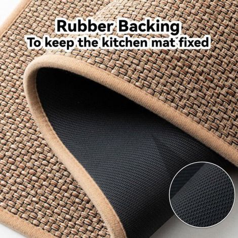Tapis De Cuisine - Caoutchouc Antidérapant Lavable En Machine - Pour Cuisine Salle De Bain Chambre Couloir - 1 Pièce (1/4)