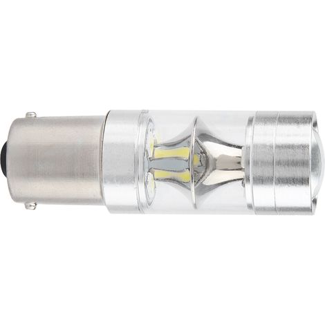 Ampoule LED Voiture 1156 BA15S 9-24V 60W 660lm Feu Stop Clignotant Feu Recul Blanc 6500K 360° Alu 2835 12LED 50000h 18x58mm 1 pièce (1/5)