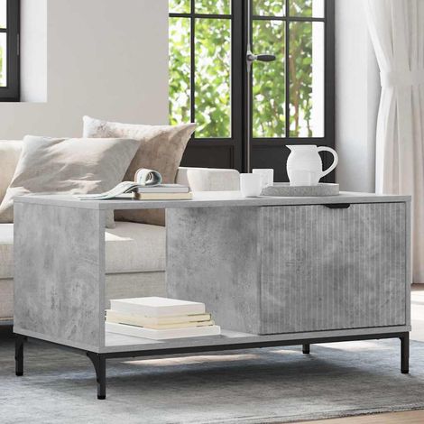 Couchtisch Beton Grau 90 x 49 x 46 cm Holzwerkstoff