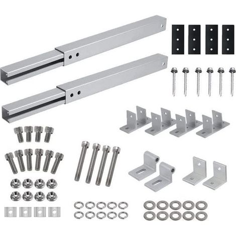 Aluminium-Montageset für Solarmodule – verstellbar – für Flachdach, Wand, Boot, Wohnwagen