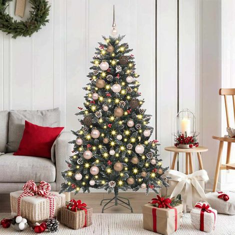 Künstlicher Weihnachtsbaum Grün 150 cm PVC, Plastik und Stahl