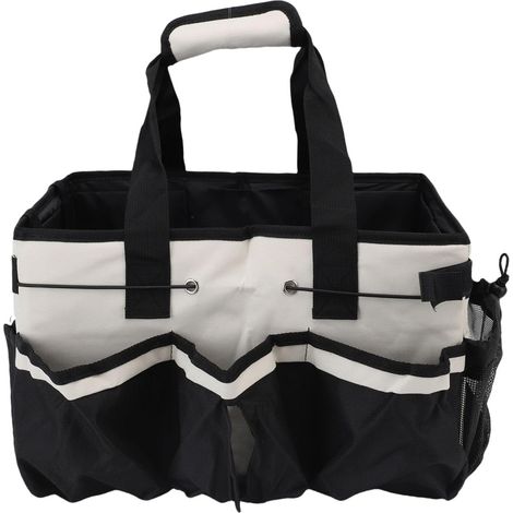 Portable Cleaning Bag with Removable Dividers and Adjustable Shoulder Strap for Organizing Cleaning Supplies (1/5)