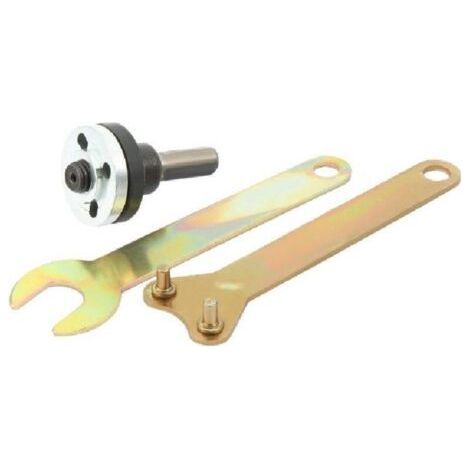 10mm 3/8inch Drill Chuck Adapter Disc Holder for Angle Grinder 2 Sets 3 in 1 Wrench (1/4)