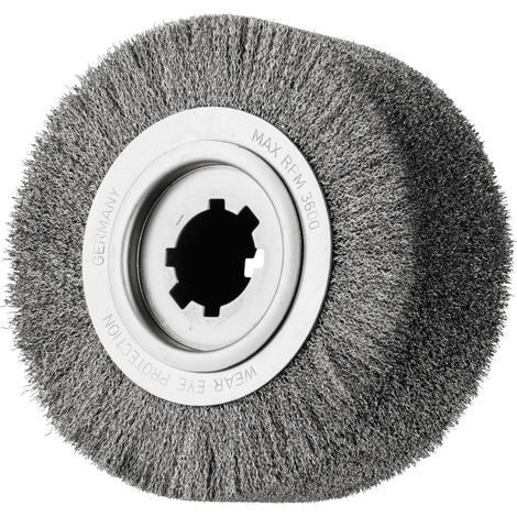 PFERD TOOLS Entgratbürste ungezopft RBU Ø 250x100x50,8 mm Bohrung Edelstahl-Draht-Ø 0,35 mm stationär