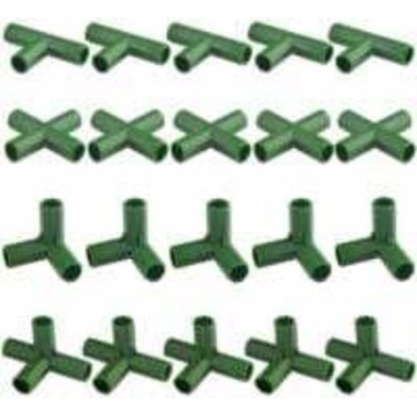 Confezione da 20 connettori per telai da giardino resistenti, per serre e piante, 11 mm (1/5)