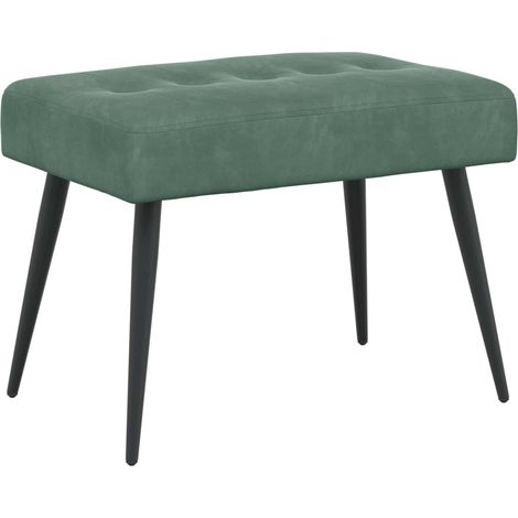 Panchina con bottoni imbottiti Verde Mare 60 x 40 x 45 cm vidaXL