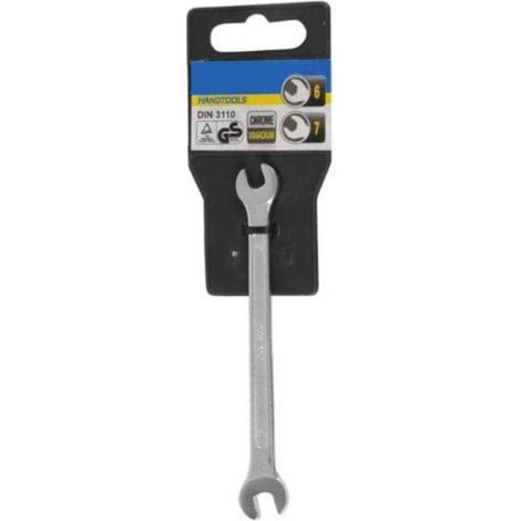 Trade Shop - Chiave Inglese 6 / 7 Mm Chrome Vanadium Chiavi Attrezzo Lavoro -