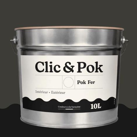 Peinture Fer Antirouille – Métal Extérieur Intérieur, Satinée, Protection Rouille - 10L - RAL 6015 - Olive noir