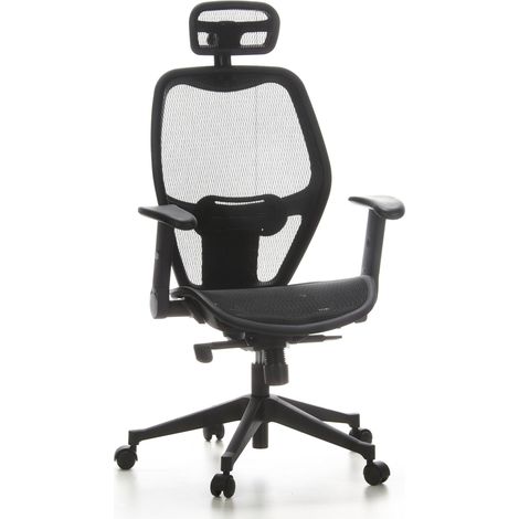 Bürostuhl / Chefsessel AIR-PORT Netzstoff schwarz hjh OFFICE
