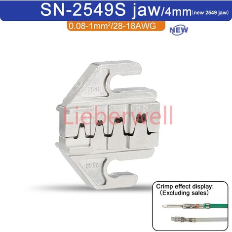 Pince à sertir SN, mâchoire (largeur 4mm/pinces 190mm), alliage de poudre pour TAB 2.8 4.8 6.3 XH2.54, outils de Terminal de Tube d'isolation, 1 pièce (1/5)