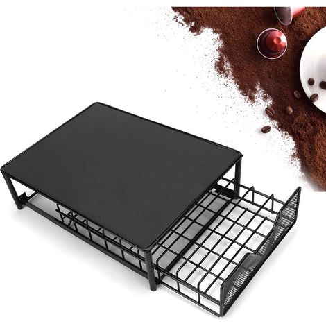Door Dosette Bracket Capsule Drawer Of Storage Dosette to Coffee Metal Distributor Range - Capacity 54 Pieces - for Home, Desk - Black (1/5)