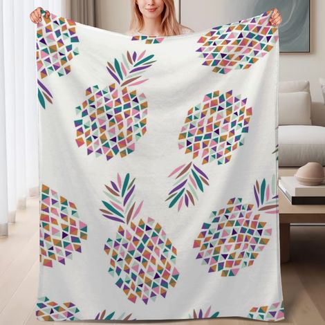 Couverture de lit en polaire, jeté doux et chaud pour le printemps, légère et luxueuse en microfibre de polyester, décoration intérieure cosy, excellent cadeau pour lui et elle,6080 pouces (1/4)