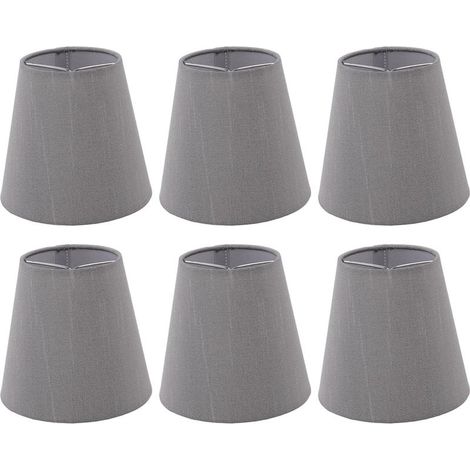 Lampshade in fabric classic, 6 pieces, good Transmission of the light, cover bulb of spark plug E14, for room to bed (1/5)