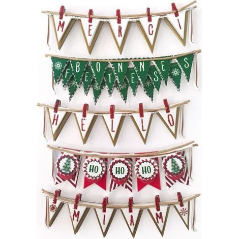 Stickers Guirlande de Noël - Graine créative - 3D - Rouge - Décoration de fête - Enfant (1/2)