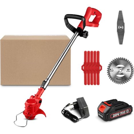 Tondeuse à Gazon électrique 20V Longueur réglable Coupe-Herbe sans Fil télescopique 45 °/60 ° réglage d'angle Outil de Jardin d'élagage (Color : 20V WS-GCJ20-C1, Size : Q) (1/5)