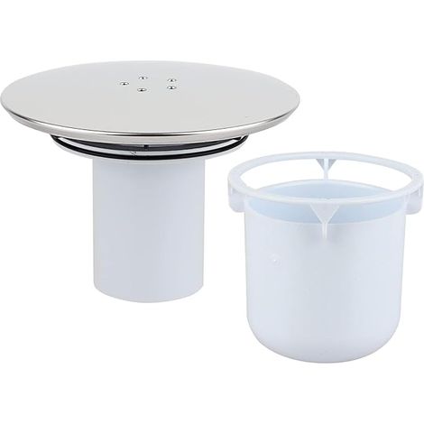 Desagüe de ducha de 90 mm/115 mm, tubo de desagüe de ducha en espiral, tapa de desagüe de ducha universal, tapa de entrada de ducha cromada, desagüe de ducha, tapón de ducha de flujo rápido (plateado) (1/5)