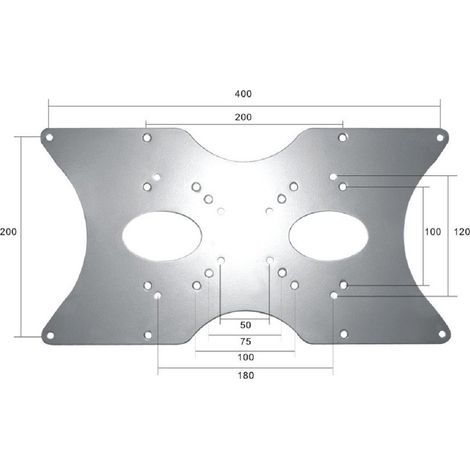 Montagekit für Plasma/LCD-Bildschirme - NEWSTAR - Silber - 22"-52" - Anpassbare VESA - Tragfähigkeit 35 kg (1/2)