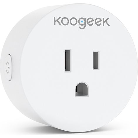 Enchufe inteligente Wi-Fi (2200 W) con control por voz y temporizador, compatible con Amazon Alexa a través de la aplicación Koogeek Life para la automatización del hogar, enchufe estadounidense (100– (1/5)