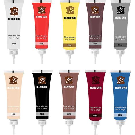 Kit de réparation de cuir avancé en 3 pièces : gel de remplissage pour restaurer les rayures, déchirures et trous des sièges de voiture et canapés. Couleur : marron. (1/2)