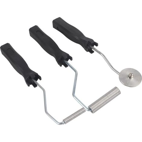 3pcs Rouleau Débulleur, Bulle Paddle Outil, Fibre de Verre d’Alliage d’Aluminium, kit pour Moule, Résine, Composite