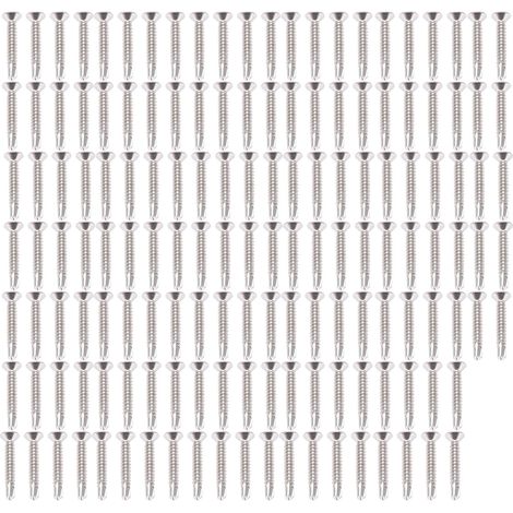 150 vis à bois tête fraisée cruciforme, vis inox 304 remplacement, calibre 32mm M4.8-16 (1/5)