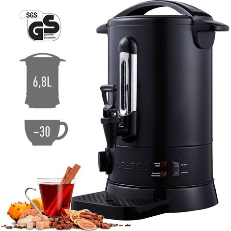 AREBOS Acqua Calda tè Caffè Dispenser 6,8 L Scaldabagno Distributore Bevande Calde 950W (1/5)