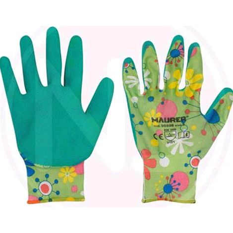 GUANTI da GIARDINO in LATTICE Mod. FLO-GRIP MAURER Taglia 9 Conf. 12 pz