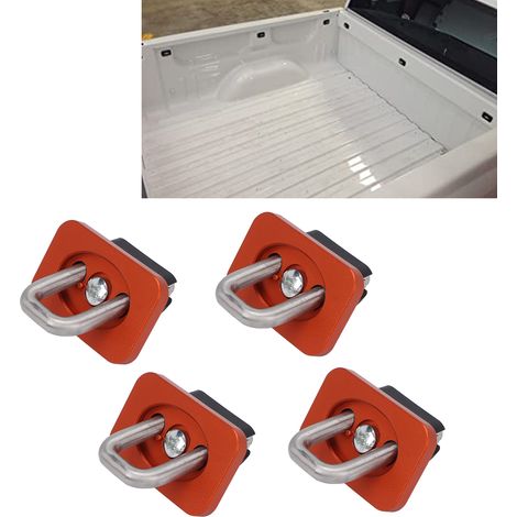 Set mit 4 Ankerringen/Schlaufen für Kofferraumschlosskabel, kompatibel mit Chevrolet 2007-2021 (orange). (1/5)