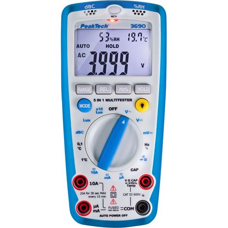 PEAKTECH Multimeter, P 3690, mit Umweltmessungen
