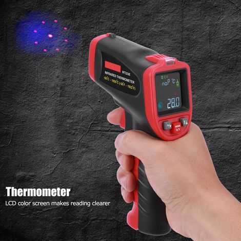 Pistolet de mesure de température industriel WT323E -50℃-1050℃ avec écran LCD couleur (1/5)