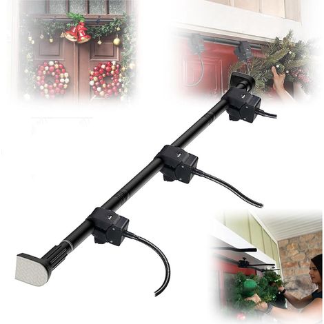 Support Pour Guirlande De Noël - Support Pour Couronne Et Guirlandes Lumineuses - Pied Stable Pour Porte D'Entrée - 1 Pièce (1/2)