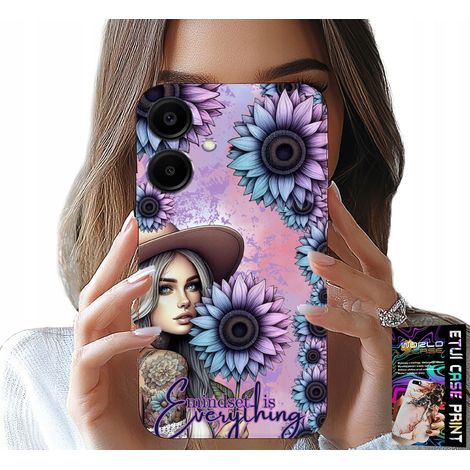 Custodia per Samsung Galaxy A06 5G - Donna con girasoli, motivi femminili (1/5)