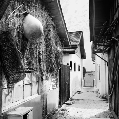 Tableau sur toile chemin plage noir et blanc 30x30 cm - Impression sur Toile Murale Décorative - Image imprimée en HD sur Toile - Toile sur Châssis en Bois FSC - Fabriqué en France