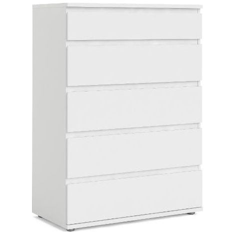 Tvilum cassettiera Nova, 5 cassetti, stile scandinavo, Bianco, 40,2x40x106,6 cm, da assemblare