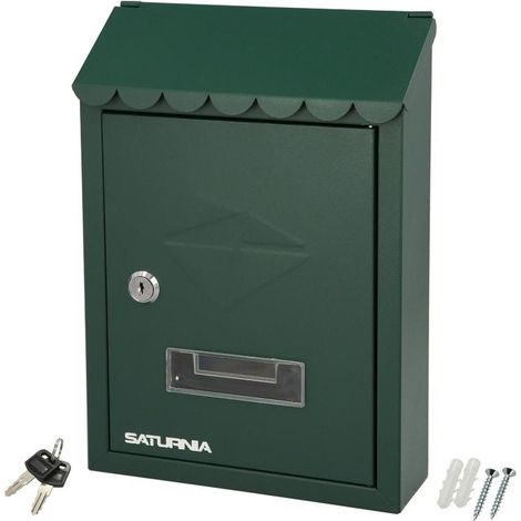 SATURNIA buzon exterior 205 x 300 x 70 mm. verde , Buzon exterior Residence - Medidas(ancho x alto x fondo): 205 x 300 x 70 mm. - Realizado en metal.- Color verde